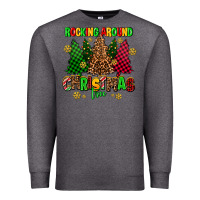 Charcoal Heather rocking around the christmas tree Premium Sweatshirt - AdoDesignShop