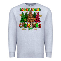 Heather Grey rocking around the christmas tree Premium Sweatshirt - AdoDesignShop