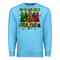 Ocean Blue rocking around the christmas tree Premium Sweatshirt - AdoDesignShop