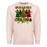 Pale Pink rocking around the christmas tree Premium Sweatshirt - AdoDesignShop