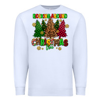 White rocking around the christmas tree Premium Sweatshirt - AdoDesignShop