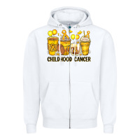 White childhood cancer coffee cups Zipper Hoodie - Zillion Design Studio