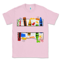 Bubblegum Pink custom teacher name crayon Classic Tee - texasbilliewilder