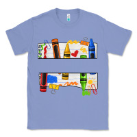 Colony Blue custom teacher name crayon Classic Tee - texasbilliewilder