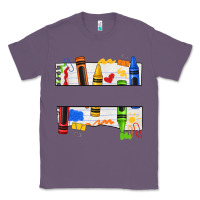 Lavender custom teacher name crayon Classic Tee - texasbilliewilder