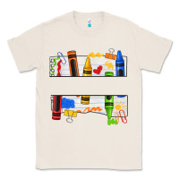 Natural custom teacher name crayon Classic Tee - texasbilliewilder