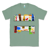 Sage custom teacher name crayon Classic Tee - texasbilliewilder