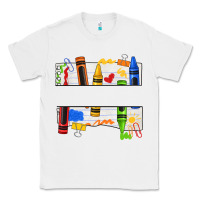 White custom teacher name crayon Classic Tee - texasbilliewilder