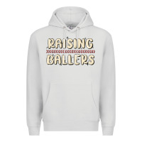 Dove Grey raising ballers Premium Hoodie - MaliasSmallBusiness