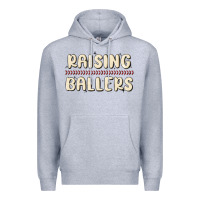 Heather Grey raising ballers Premium Hoodie - MaliasSmallBusiness