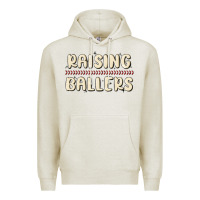 Oatmeal Heather raising ballers Premium Hoodie - MaliasSmallBusiness