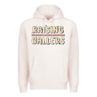 Pale Pink raising ballers Premium Hoodie - MaliasSmallBusiness