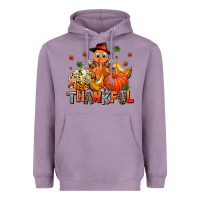 Lavender thankful pumpkins and turkey Heavyweight Hoodie - AdoDesignShop