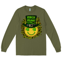 Army Green st. patrick's day pinch proof lucky face Long Sleeve Tee - RanaPortraitStore