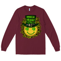 Burgundy st. patrick's day pinch proof lucky face Long Sleeve Tee - RanaPortraitStore