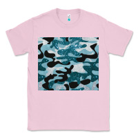 Bubblegum Pink blue camouflage glitter Classic Tee - BarkalooDesign