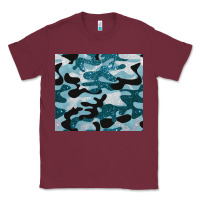 Burgundy blue camouflage glitter Classic Tee - BarkalooDesign