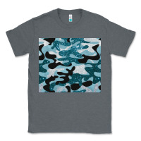 Charcoal Heather blue camouflage glitter Classic Tee - BarkalooDesign