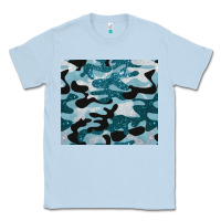 Dusty Blue blue camouflage glitter Classic Tee - BarkalooDesign