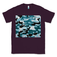 Plum blue camouflage glitter Classic Tee - BarkalooDesign