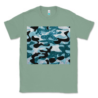 Sage blue camouflage glitter Classic Tee - BarkalooDesign