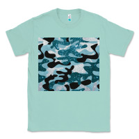 Seafoam blue camouflage glitter Classic Tee - BarkalooDesign