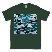Sports Green blue camouflage glitter Classic Tee - BarkalooDesign