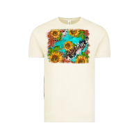 Vintage Arctic western sunflowers turquoise cowhide  tooled leather Vintage Tee - BarkalooDesign
