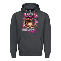 Smoke just minding my balloon business messy bun Zipper Hoodie - texasbilliewilder