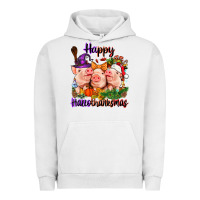 Pigment Lunar Rock Happy Hallothanksmas Pigs Urban Hoodie - NancyCooperArtShop
