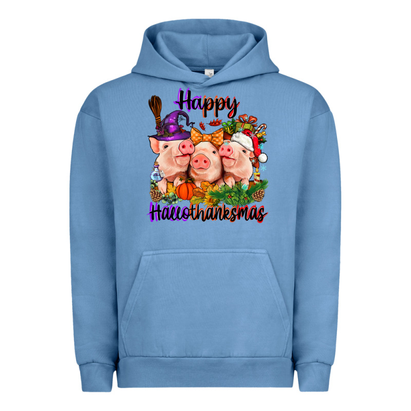 Happy Hallothanksmas Pigs Urban Hoodie by NancyCooperArtShop | Teevron