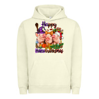 Pigment Pistachio Happy Hallothanksmas Pigs Urban Hoodie - NancyCooperArtShop