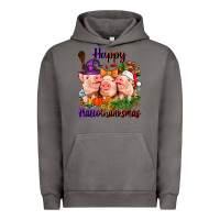 Pigment Tornado Happy Hallothanksmas Pigs Urban Hoodie - NancyCooperArtShop