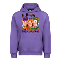 Tulip Happy Hallothanksmas Pigs Urban Hoodie - NancyCooperArtShop