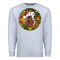 Heather Grey Christmas horse Premium Sweatshirt - Artiststas