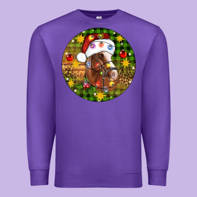 Christmas Horse Premium Sweatshirt Designed By Artiststas