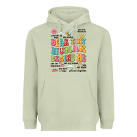 Matcha customized teacher dear tiny human behind me back Heavyweight Hoodie - JahusDesignShop