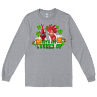 Heather Grey st. patrick's day roosters let's get lucked up Long Sleeve Tee - RanaPortraitStore