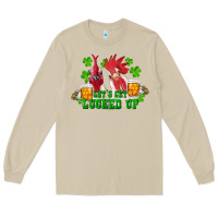 Mushroom st. patrick's day roosters let's get lucked up Long Sleeve Tee - RanaPortraitStore