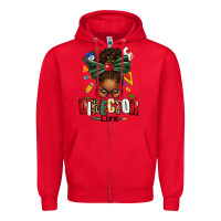 Red director life afro messy bun Zipper Hoodie - texasbilliewilder