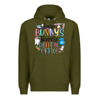 Army Green every bunnys favorite dental office Premium Hoodie - MaliasSmallBusiness