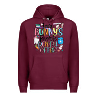 Burgundy every bunnys favorite dental office Premium Hoodie - MaliasSmallBusiness