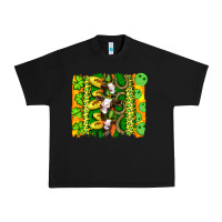 Black st patricks cow and coin wıth clovers and leopard brushstrokes Urban Heavy Tee - Artiststas