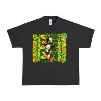 Pigment Black st patricks cow and coin wıth clovers and leopard brushstrokes Urban Heavy Tee - Artiststas
