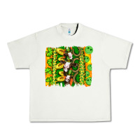 Pistachio st patricks cow and coin wıth clovers and leopard brushstrokes Urban Heavy Tee - Artiststas