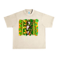 Sandshell st patricks cow and coin wıth clovers and leopard brushstrokes Urban Heavy Tee - Artiststas
