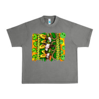 Tornado st patricks cow and coin wıth clovers and leopard brushstrokes Urban Heavy Tee - Artiststas