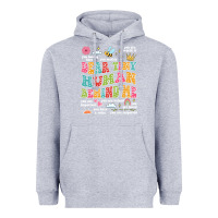 Heather Grey customized teacher dear tiny human behind me back Heavyweight Hoodie - JahusDesignShop