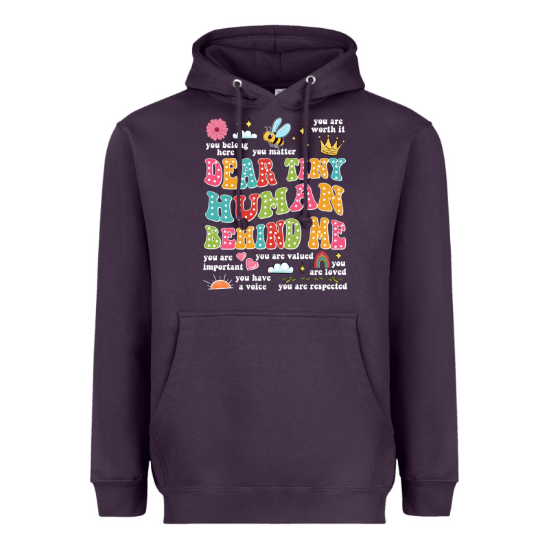 Customized Teacher Dear Tiny Human Behind Me Back Heavyweight Hoodie by JahusDesignShop | Teevron