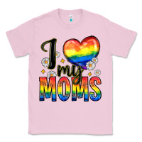 Bubblegum Pink i love my moms Classic Tee - Zillion Design Studio